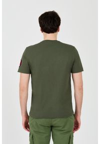 Aeronautica Militare - AERONAUTICA MILITARE Zielony bawełniany męski t-shirt Frecce Tricolori Short Sleeve, Rozmiar M. Kolor: zielony. Materiał: bawełna #8