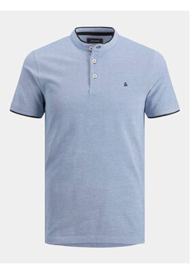 Jack & Jones - Jack&Jones Polo Paulos 12199711 Niebieski Slim Fit. Typ kołnierza: polo. Kolor: niebieski. Materiał: bawełna