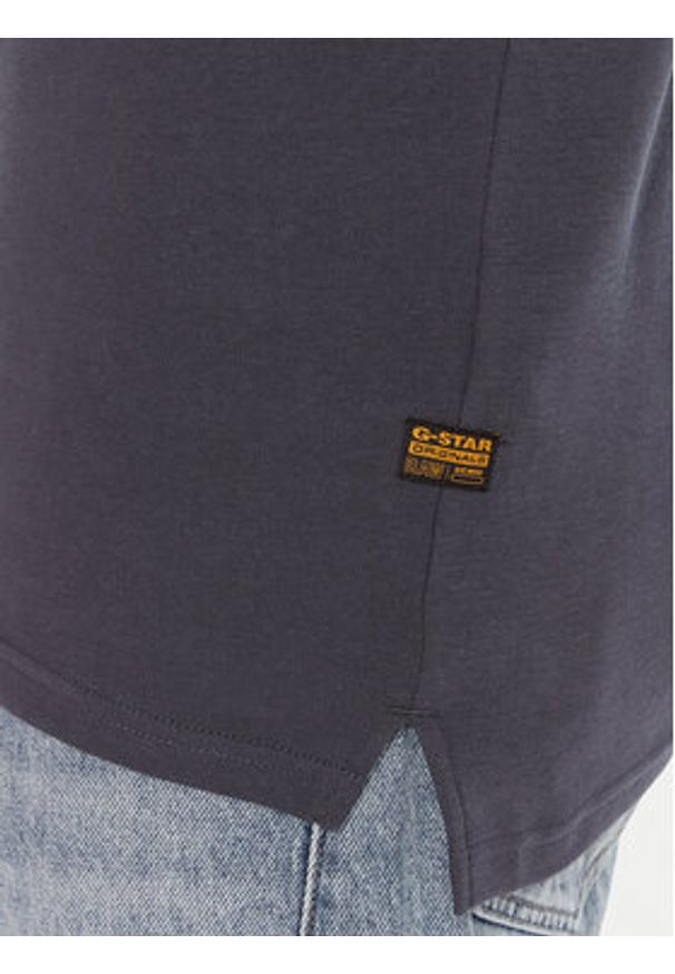 G-Star RAW - G-Star Raw Longsleeve Nifous D25076-D976 Granatowy Regular Fit. Kolor: niebieski. Materiał: bawełna. Długość rękawa: długi rękaw