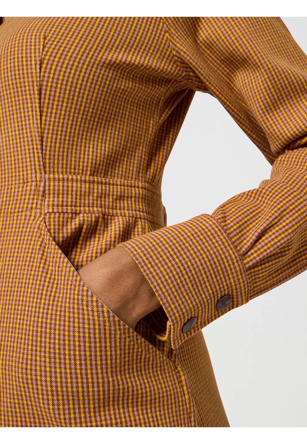 Wrangler - WRANGLER DAMSKA SUKIENKA WRANGLER SLIM FIT DRESS MADDER BROWN 112356780