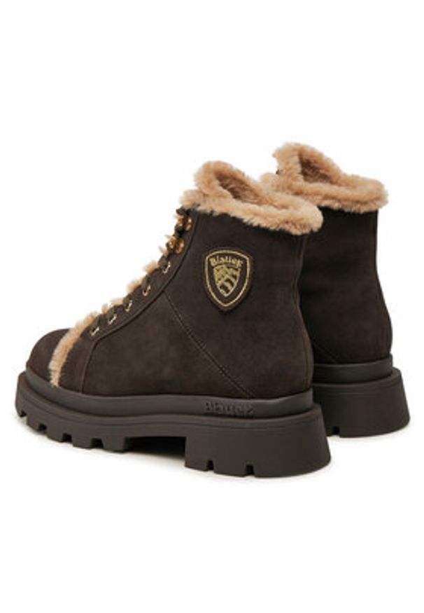 Blauer Trapery F4KIMMEL06 Brązowy. Kolor: brązowy. Materiał: zamsz, skóra