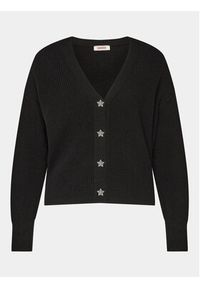 Kontatto Kardigan 3M1216 Czarny Relaxed Fit. Kolor: czarny. Materiał: syntetyk #5