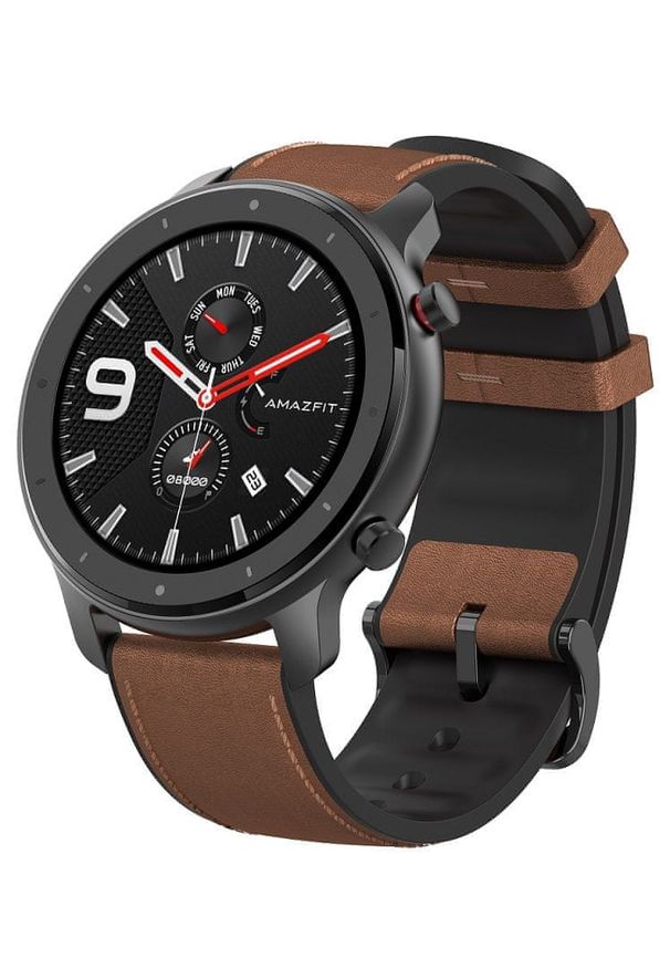 AMAZFIT - Amazfit smartwatch GTR 47 mm Aluminum Alloy. Rodzaj zegarka: smartwatch. Kolor: czarny, wielokolorowy, brązowy