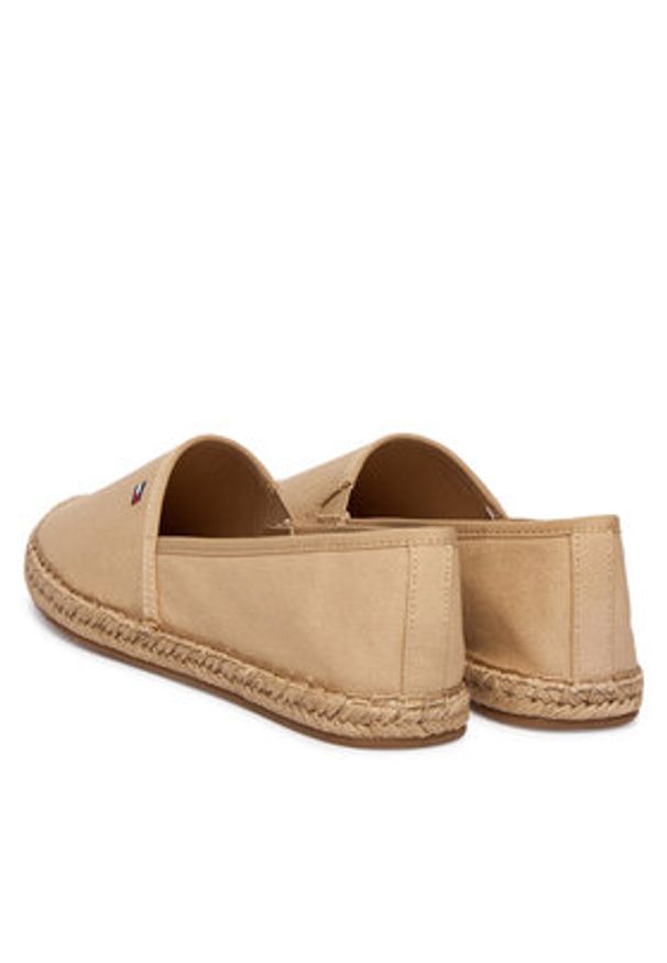 TOMMY HILFIGER - Tommy Hilfiger Espadryle Flag Canvas Espadrille FW0FW08541 Beżowy. Kolor: beżowy. Materiał: materiał