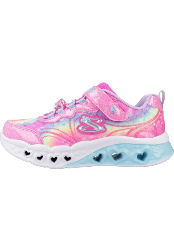 skechers - Buty Dziecko Skechers Flutter Heart Lights-Groovy Swirl róża. Kolor: różowy. Model: Skechers Sport. Sport: turystyka piesza