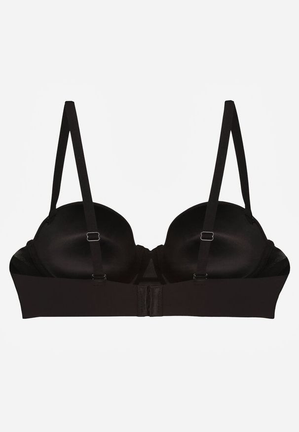 Renee - Czarny Klasyczny Biustonosz Typu Balkonetka Doriesana. Kolor: czarny. Materiał: jeans