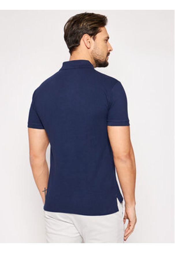 Polo Ralph Lauren Polo Core Replen 710795080 Granatowy Slim Fit. Typ kołnierza: polo. Kolor: niebieski. Materiał: bawełna