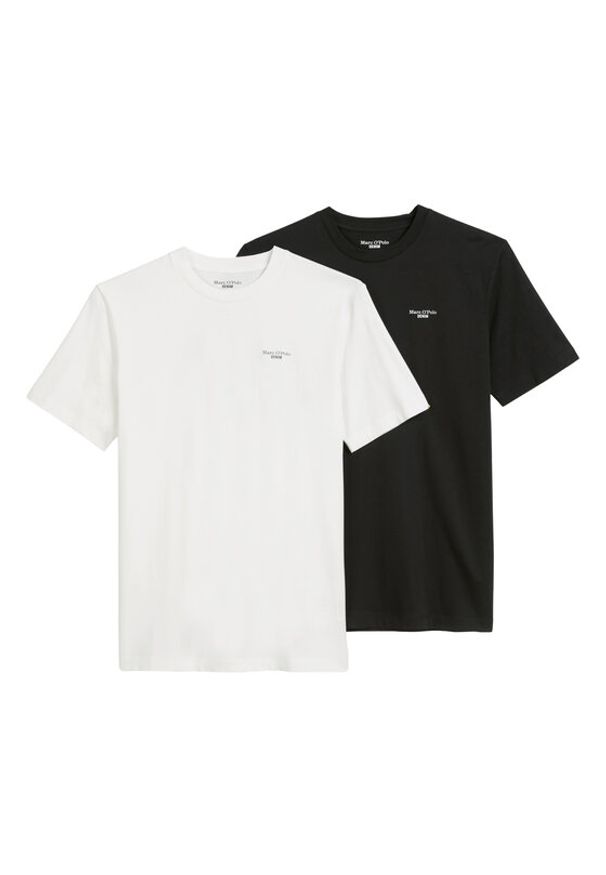 Marc O'Polo Denim Komplet t-shirtów 5000007362 Czarny Regular Fit. Typ kołnierza: polo. Kolor: czarny. Materiał: bawełna