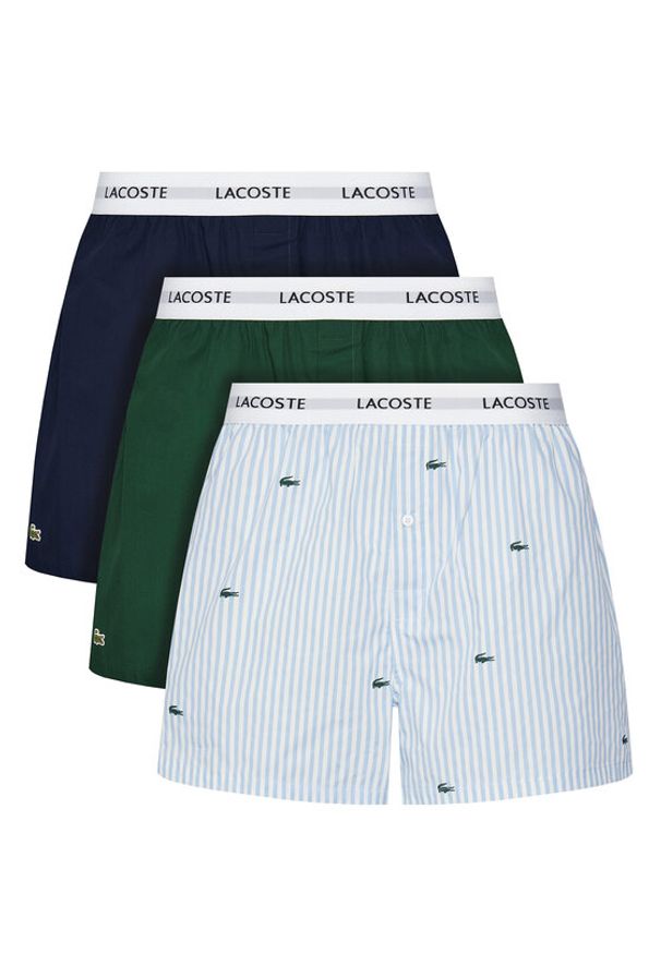 Lacoste Komplet 3 par bokserek 7H9209 Kolorowy. Materiał: bawełna. Wzór: kolorowy