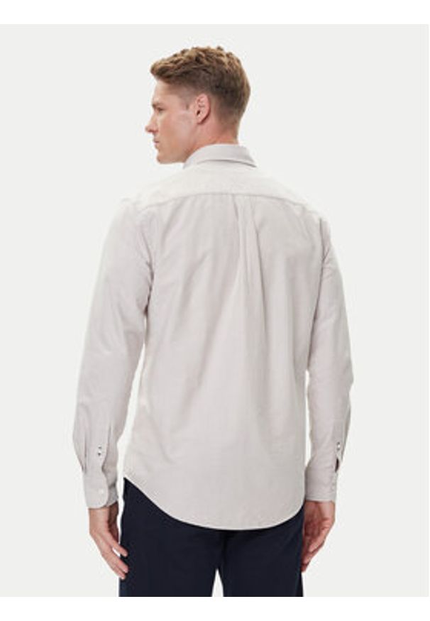 TOMMY HILFIGER - Tommy Hilfiger Koszula Solid Heritage MW0MW35774 Beżowy Regular Fit. Kolor: beżowy. Materiał: bawełna