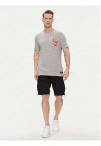 Brave Soul T-Shirt MTS-149TAKEAWAY Szary Straight Fit. Kolor: szary. Materiał: bawełna