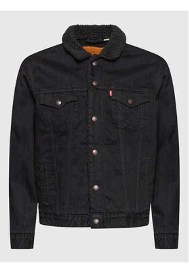 Levi's® Kurtka jeansowa Type III Sherpa 16365-0100 Czarny Regular Fit. Kolor: czarny. Materiał: bawełna, jeans