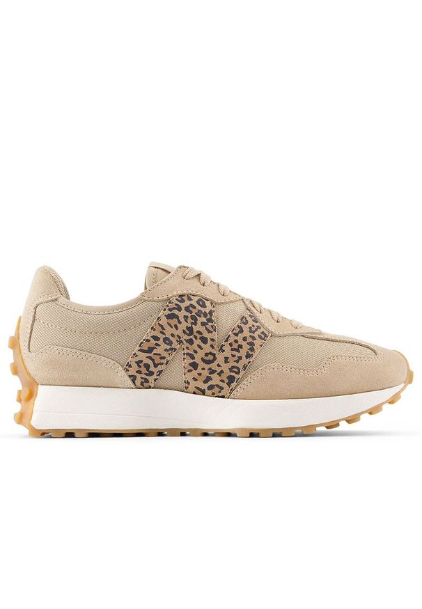 Buty damskie New Balance WS327LPA - beżowe. Okazja: na co dzień. Zapięcie: sznurówki. Kolor: beżowy. Materiał: syntetyk, materiał, skóra, guma, zamsz. Szerokość cholewki: normalna
