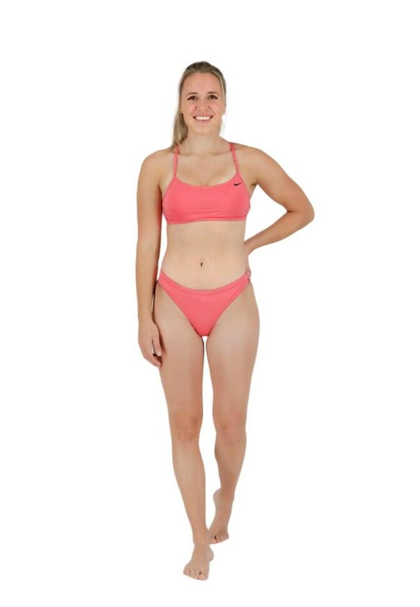 Strój pływacki dwuczęściowy damski Nike Essential Sports Bikini. Kolor: różowy