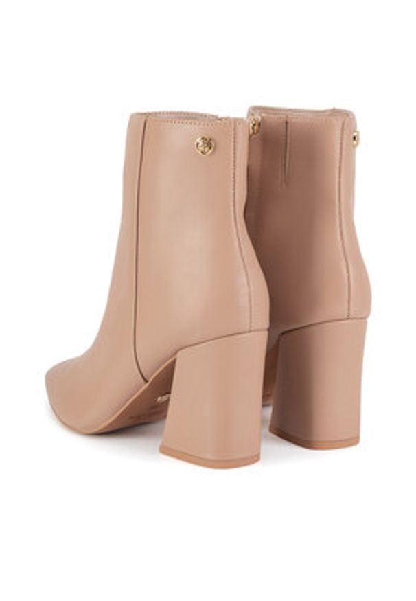 Nine West Botki WFA2869-1 Beżowy. Kolor: beżowy. Materiał: skóra