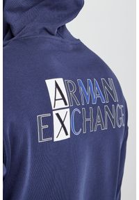 Armani Exchange - BLUZA ARMANI EXCHANGE. Typ kołnierza: kaptur. Materiał: bawełna. Wzór: napisy #5