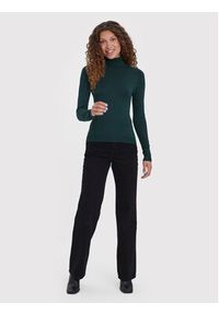 Vero Moda Golf Glory 10231630 Zielony Slim Fit. Typ kołnierza: golf. Kolor: zielony. Materiał: wiskoza #5