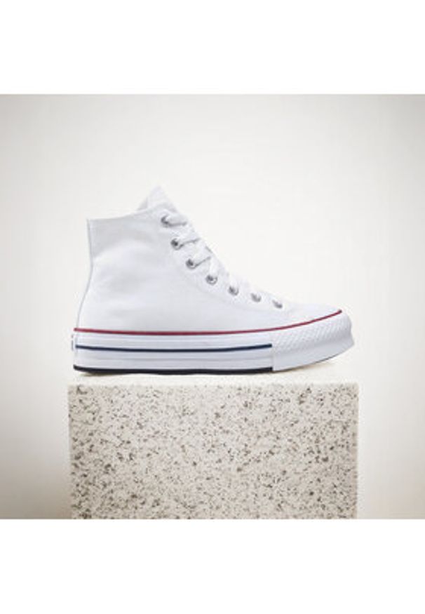 Converse Trampki Chuck Taylor All Star Eva Lift Hi 272856C Biały. Kolor: biały. Materiał: materiał