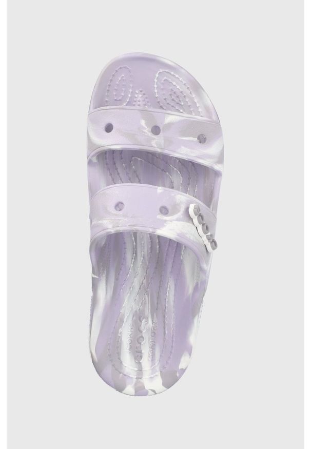 Crocs klapki damskie kolor fioletowy. Kolor: fioletowy. Materiał: materiał