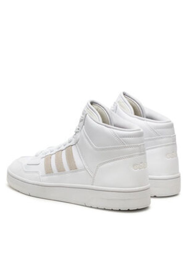 Adidas - adidas Sneakersy Rapid Court Mid JP5864 Biały. Kolor: biały. Materiał: skóra