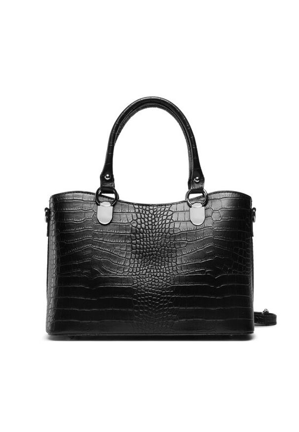 Creole Torebka K11230 Czarny. Kolor: czarny. Materiał: skórzane