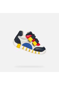 Buty dziecięce Geox Iupidoo. Kolor: biały, niebieski, wielokolorowy