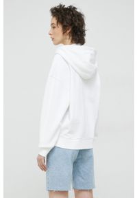 Tommy Jeans bluza bawełniana damska kolor biały z kapturem gładka. Typ kołnierza: kaptur. Kolor: biały. Materiał: bawełna. Wzór: gładki #5