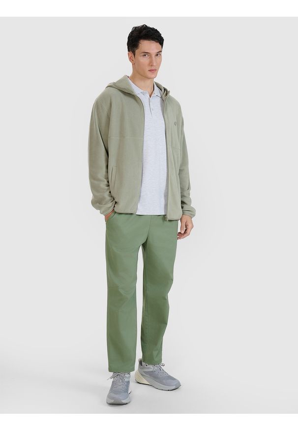 4f - 4F Polar regular z kapturem męski - oliwkowy XXL. Typ kołnierza: kaptur. Kolor: oliwkowy, brązowy, wielokolorowy. Materiał: polar. Wzór: gładki. Sezon: zima. Sport: turystyka piesza, wspinaczka, snowboard, narciarstwo