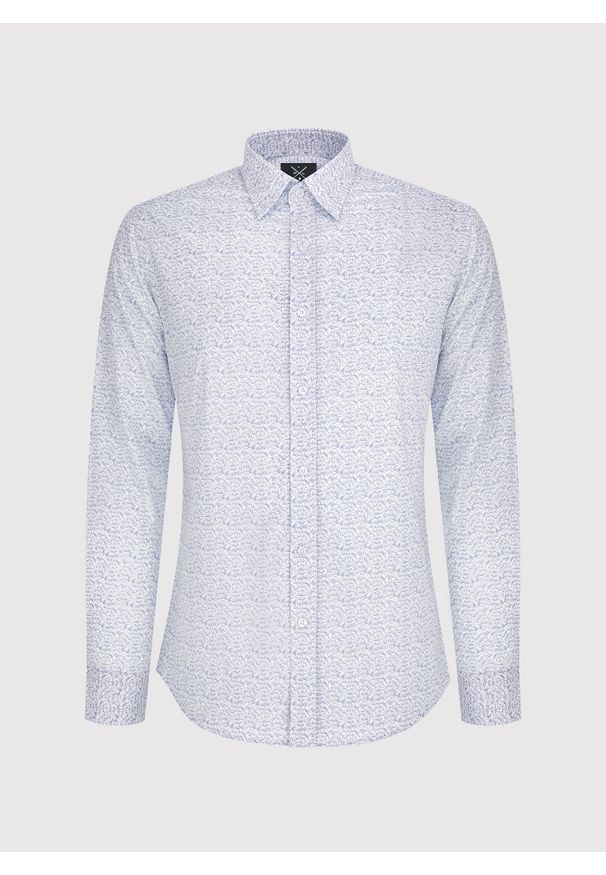 Pako Lorente - PAKO LORENTE – Koszula męska w drobny wzór. Materiał: bawełna, elastan. Długość rękawa: długi rękaw. Długość: długie