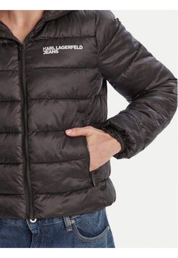 Karl Lagerfeld Jeans Kurtka zimowa A3W15026 Czarny Regular Fit. Kolor: czarny. Materiał: syntetyk. Sezon: zima