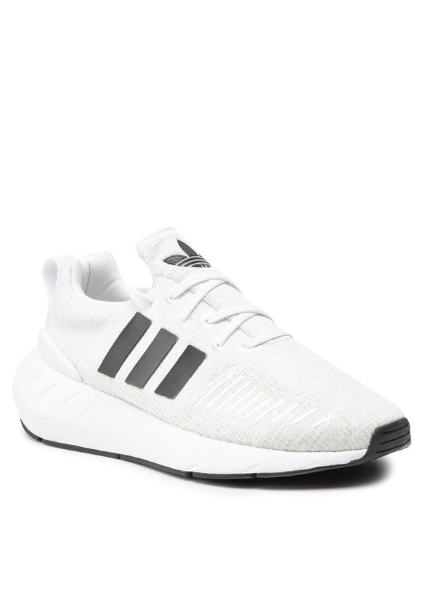 Adidas - Buty adidas Swift Run 22 J GW8179 Ftwwht/Cblack/Greone. Kolor: beżowy. Materiał: materiał