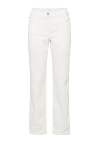 Olsen Spodnie materiałowe 14002067 Biały Regular Fit. Kolor: biały. Materiał: bawełna