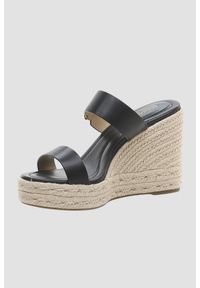 Michael Kors - MICHAEL KORS Czarne sandały Lucinda Wedge, Rozmiar 38. Kolor: czarny #4