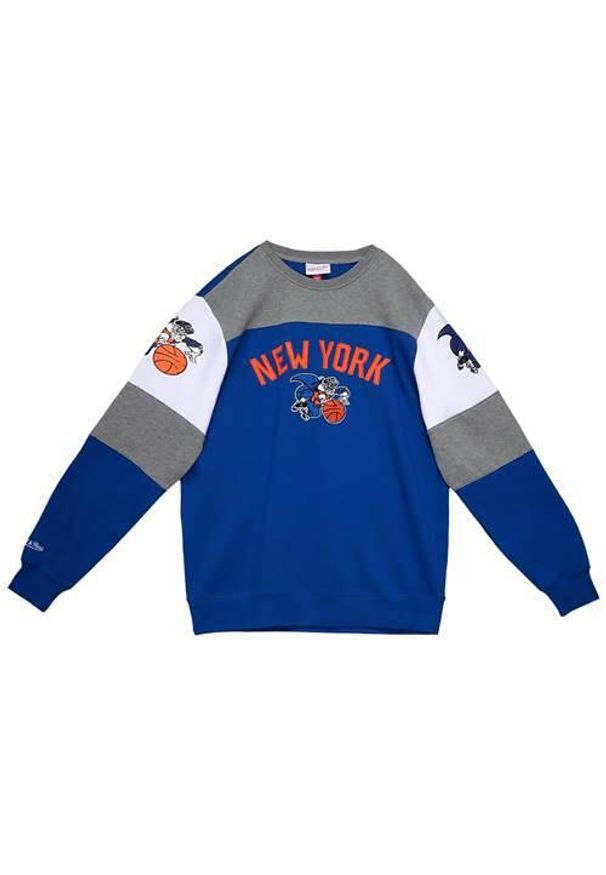 Bluza sportowa męska Mitchell & Ness New York Knicks. Kolor: szary, wielokolorowy
