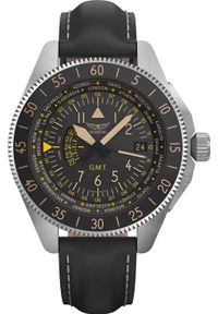 AVIATOR - Zegarek Aviator Zegarek męski V.1.37.0.303.4 czarny. Kolor: czarny #1