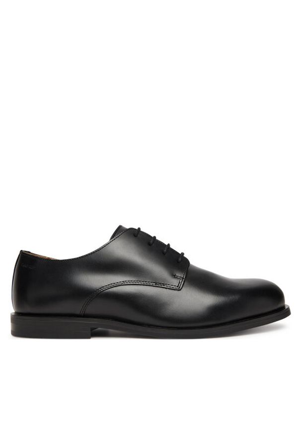 Calvin Klein Półbuty Ess Rubber Derby Lth HM0HM02056 Czarny. Kolor: czarny. Materiał: skóra