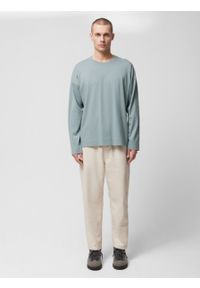 outhorn - Spodnie tkaninowe męskie - kremowe. Kolor: kremowy. Materiał: tkanina #5