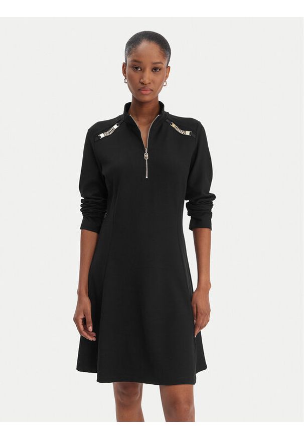 Liu Jo Sport Sukienka codzienna TA6019 JS182 Czarny Regular Fit. Okazja: na co dzień. Kolor: czarny. Materiał: wiskoza. Typ sukienki: sportowe, proste. Styl: casual, sportowy