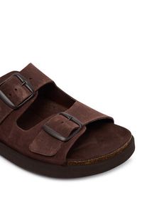 D.Franklin Klapki DFSH407001 Brązowy. Kolor: brązowy. Materiał: skóra, zamsz #4