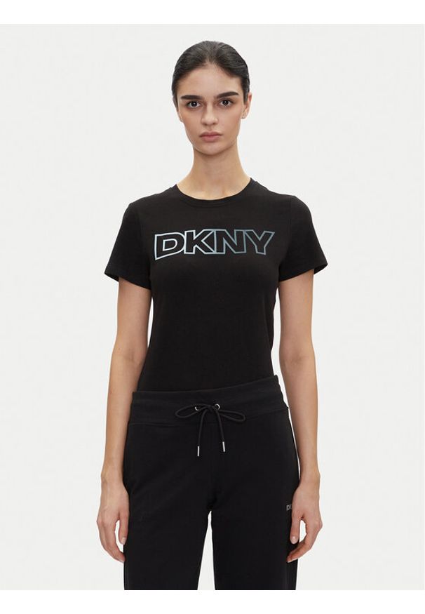 DKNY Sport T-Shirt DP5T1193 Czarny Regular Fit. Kolor: czarny. Materiał: bawełna. Styl: sportowy