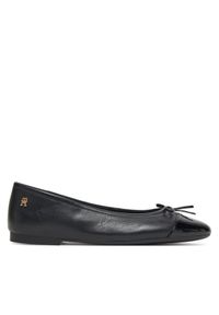 TOMMY HILFIGER - Tommy Hilfiger Baleriny Patent Toe-Cap FW0FW08830 Czarny. Kolor: czarny. Materiał: skóra