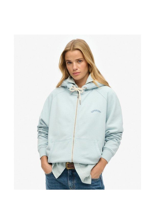 T-shirt raglan damski Superdry Essential Osz. Kolor: niebieski. Długość rękawa: raglanowy rękaw