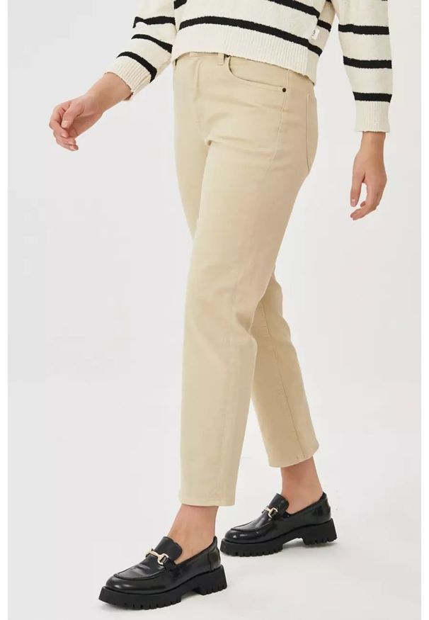 Lee - LEE CAROL DAMSKIE SPODNIE JEANSOWE SAND L30UQHFV 112139812