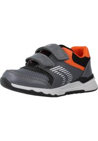 Geox - Buty GEOX B PYRIP BOY A Szary. Kolor: szary. Materiał: syntetyk, tkanina. Sport: turystyka piesza