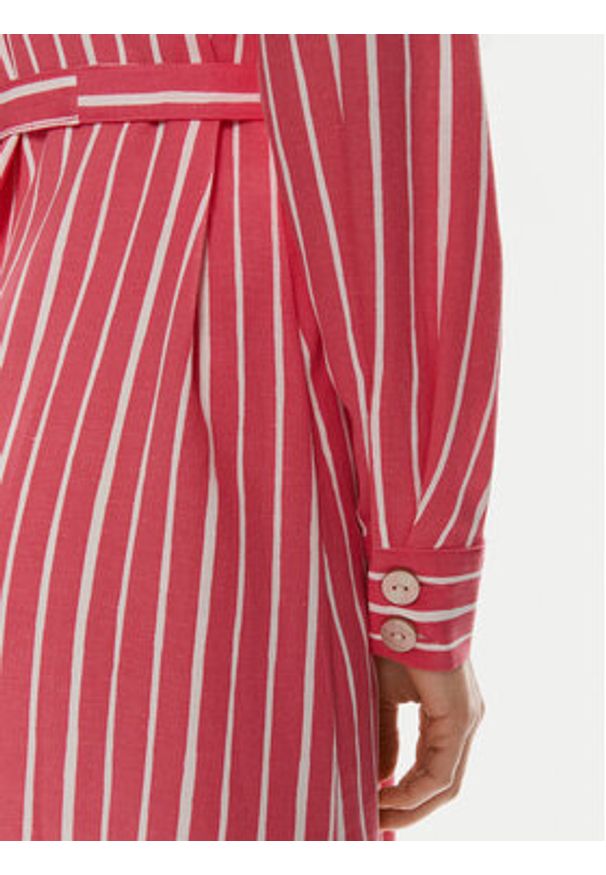 Vero Moda Sukienka koszulowa Ilisa 10306597 Różowy Regular Fit. Kolor: różowy. Materiał: wiskoza, bawełna. Typ sukienki: koszulowe