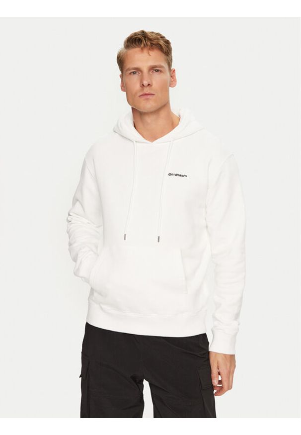 OFF-WHITE - Off-White Bluza OMBB097F22FLE0150110 Biały Regular Fit. Kolor: biały. Materiał: bawełna