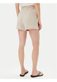 Vero Moda Szorty materiałowe Natali 10279687 Beżowy Baggy Fit. Kolor: beżowy. Materiał: bawełna #3
