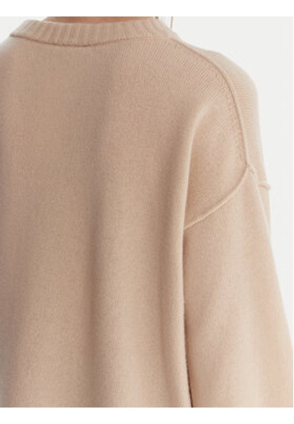 Marella Sweter Amelia 2523366305 Écru Loose Fit. Materiał: wełna