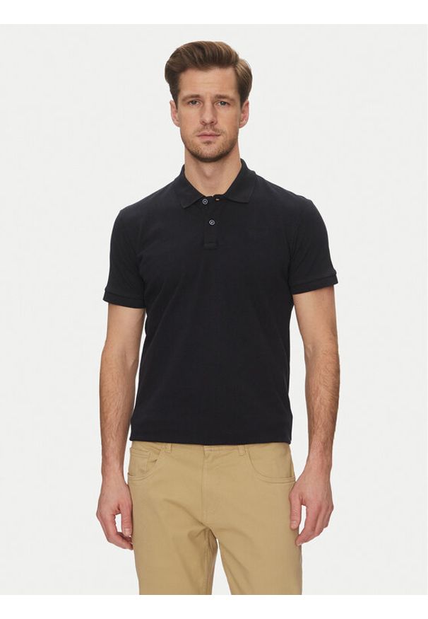 Blend Polo 20717857 Czarny Regular Fit. Typ kołnierza: polo. Kolor: czarny. Materiał: bawełna