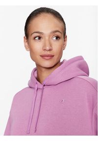 Champion Bluza Hooded Sweatshirt 116678 Różowy Custom Fit. Kolor: różowy. Materiał: syntetyk, bawełna #5